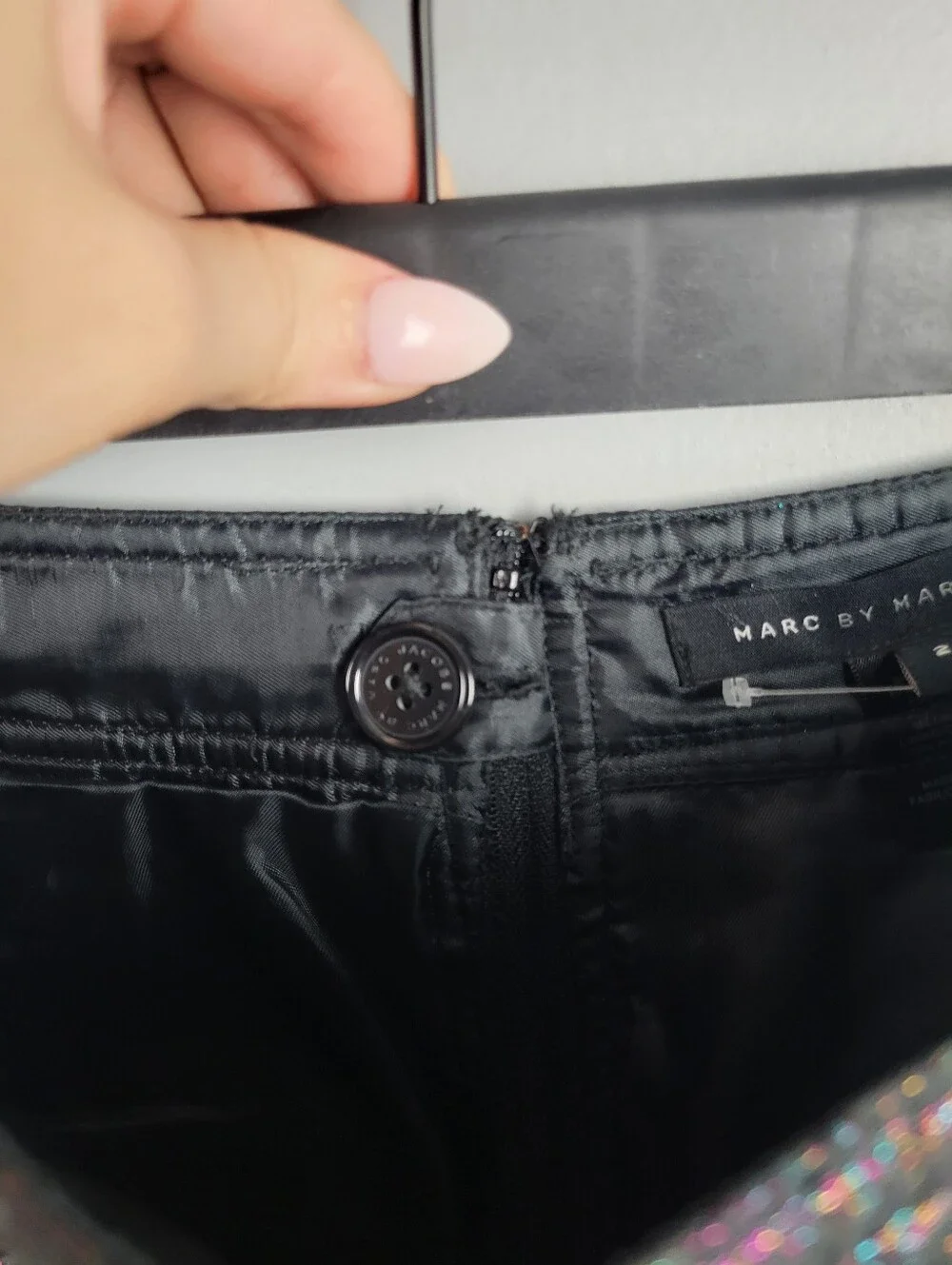 Marc By Marc Jacobs Quilted Holographic Mini Skirt Size 2